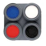 Paletas de Maquillaje al Agua Grimas Maquillajes y Pinturas Grimas Rojo y Azul